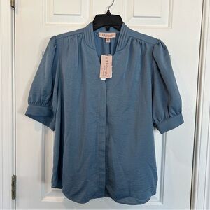 Philosophy Slate Blue Blouse